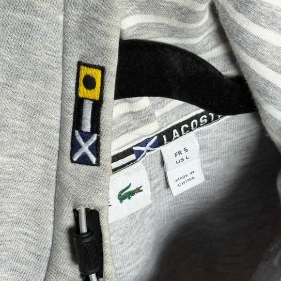Lacoste Light Gray Men's Hoodie - Picture 5 of 5